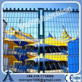 High visible painted temporary construction fence panels